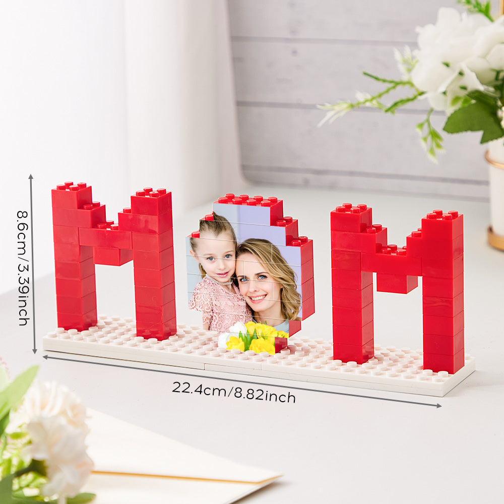 Custom Building Brick Photo Block Personalised MOM Brick Puzzles Mother's Day Gifts