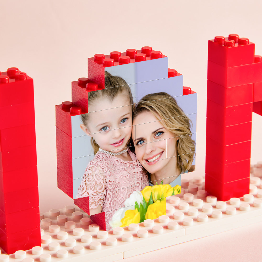 Custom Building Brick Photo Block Personalised MOM Brick Puzzles Mother's Day Gifts