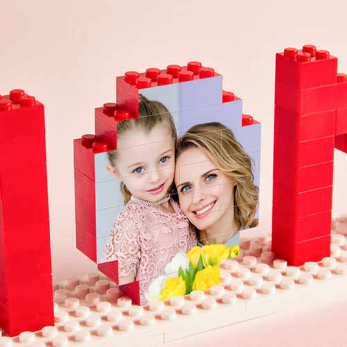 Custom Building Brick Photo Block Personalised MOM Brick Puzzles Mother's Day Gifts